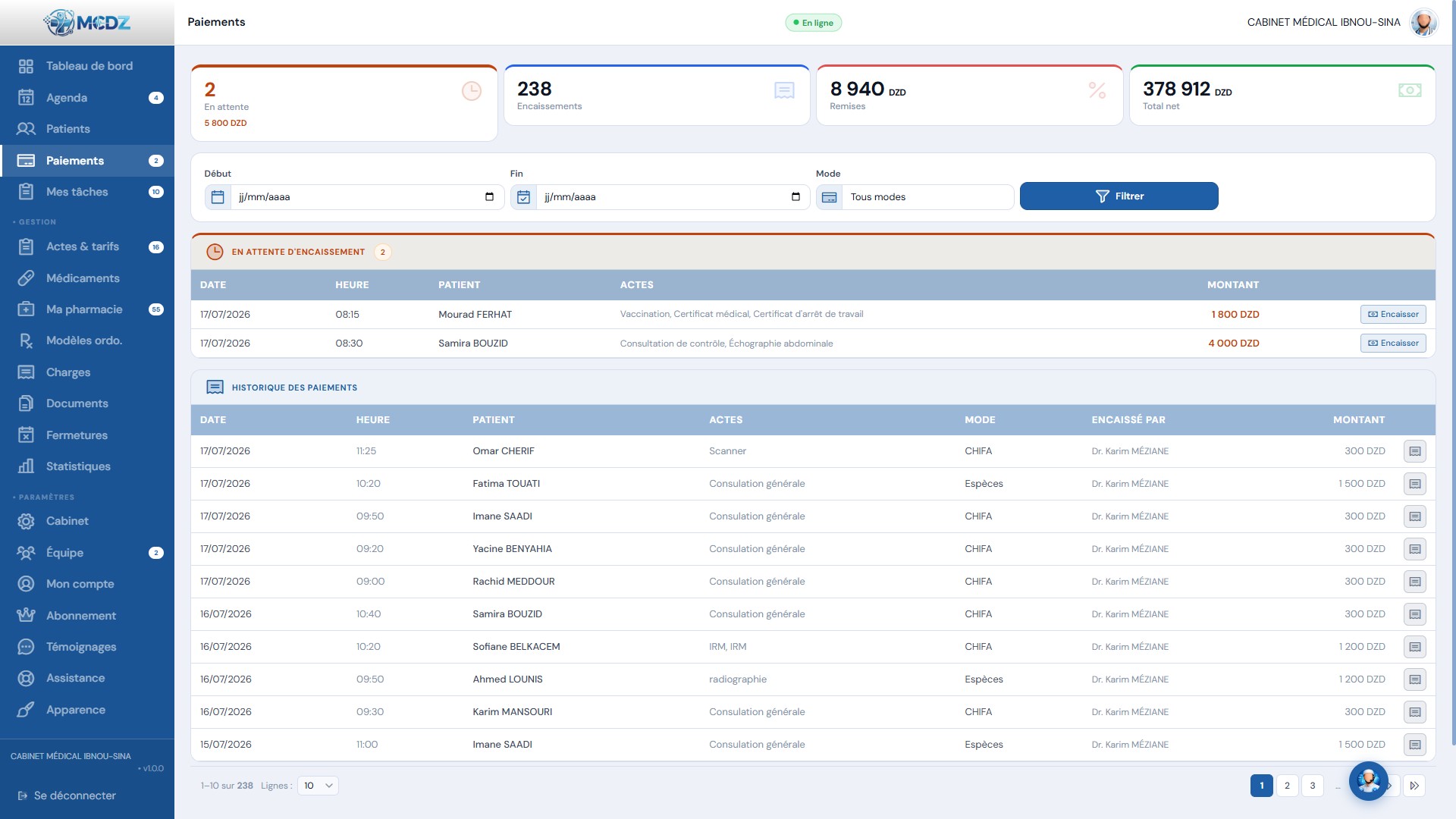 Gestion des Paiements