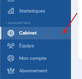 Accéder aux paramètres du cabinet