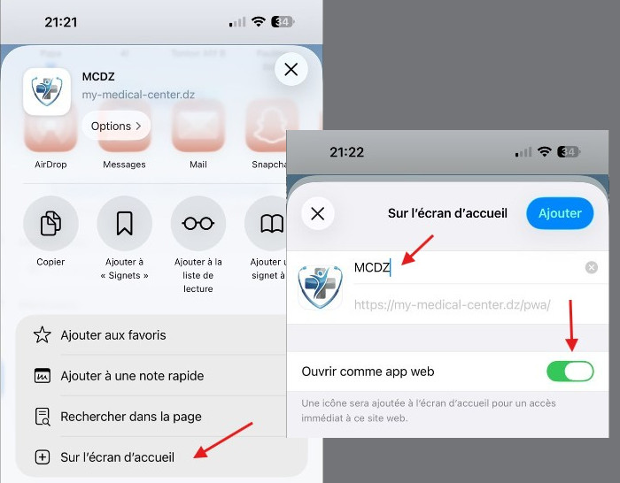 Installer sur iPhone / iPad
