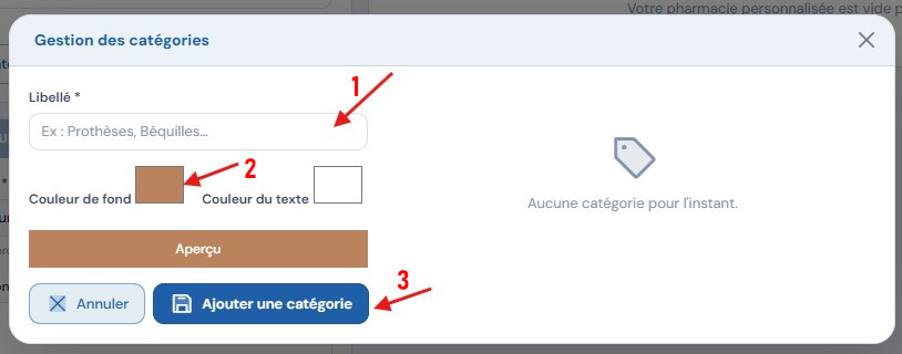 Créer une catégorie