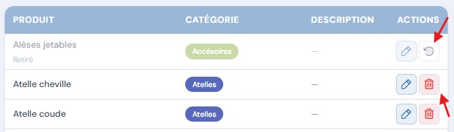 Retirer ou réactiver